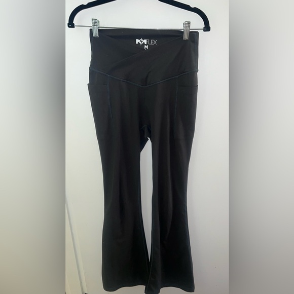 POPFLEX Dark Green Flare Pants - Picture 2 of 5